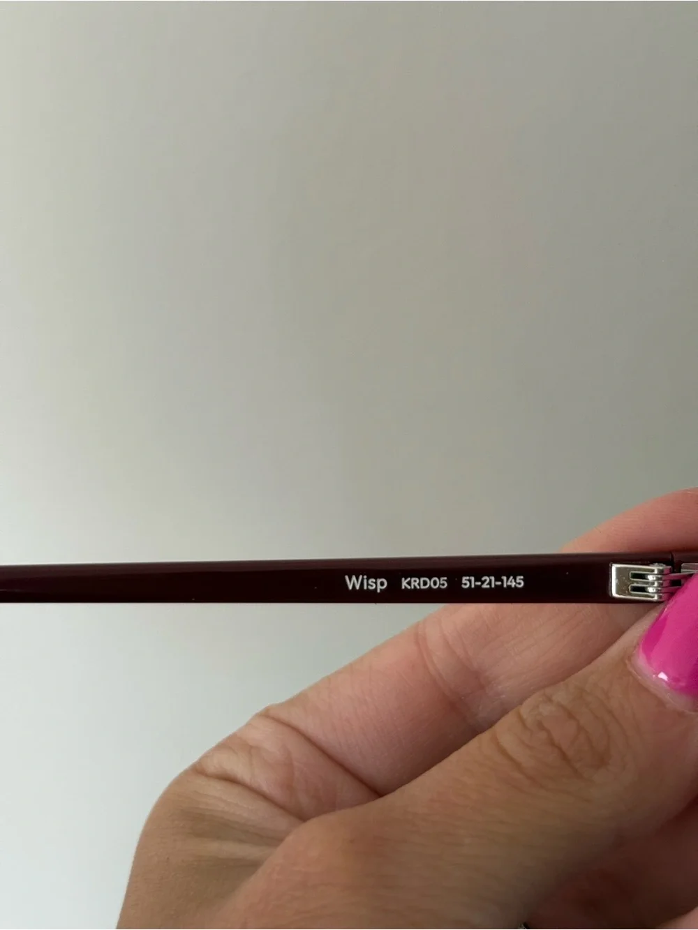 KITS Wisp eyeglasses in the Shiny Wine (KRD05) colorway